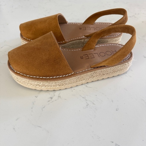 Roolee Shoes - ROOLEE | faux suede espadrille platform sandal